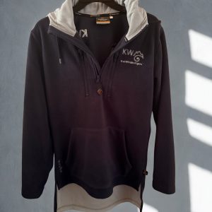 Women's Long Sleeve Hoodie - Navy (Mahi Poraka)
