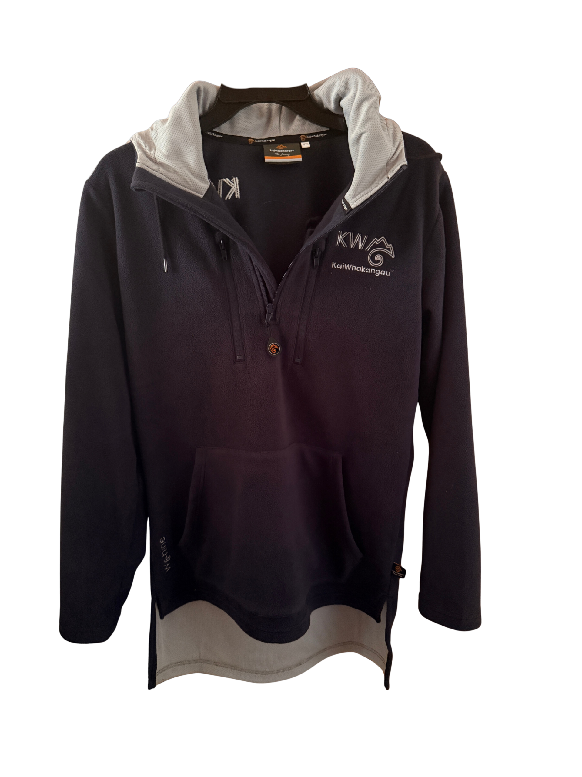 Women's Long Sleeve Hoodie - Navy (Mahi Poraka)